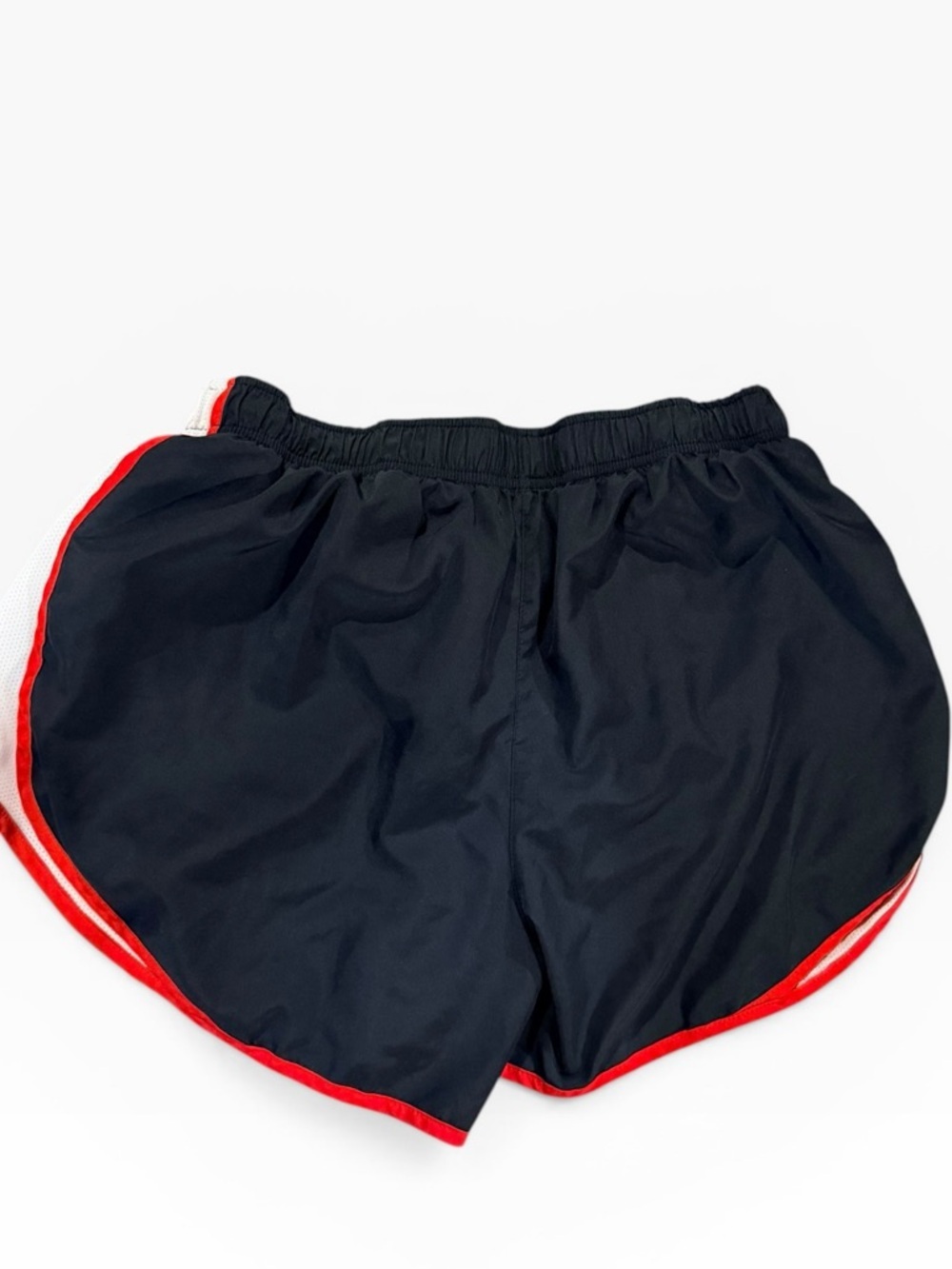 Nike Women Black Athletic Shorts Red Trim - Picture 3 of 9
